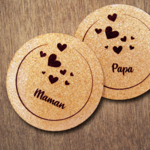 Sous-verres cœurs
